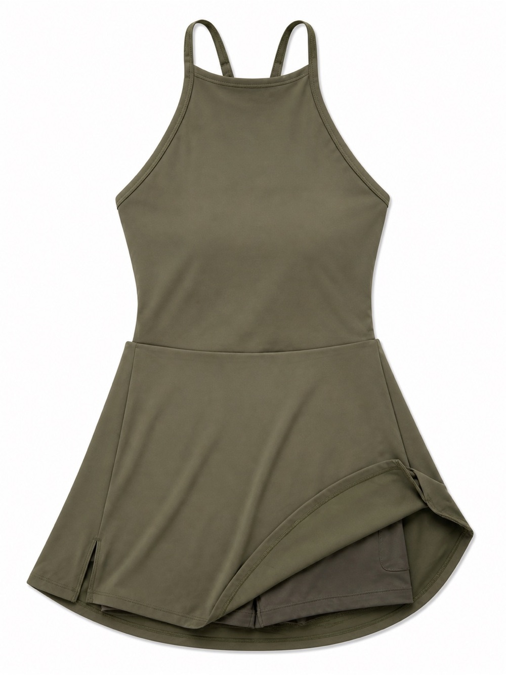 Destination Dress Olive Mini Skort Dress with Built-In Shorts